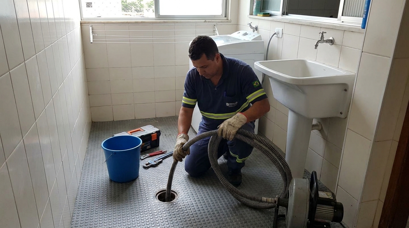 Desobstrução na Cozinha na Zona Sul de São Paulo‑SP