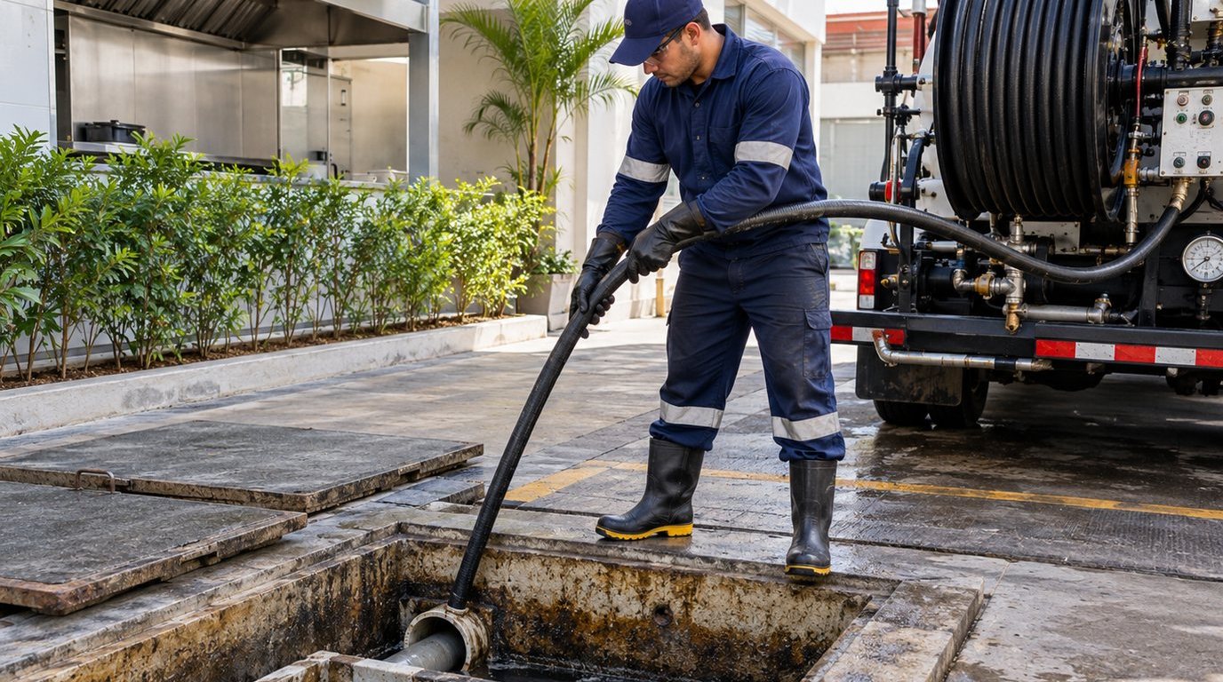 Hidrojateamento de Caixa de Gordura na Zona Sul de São Paulo‑SP