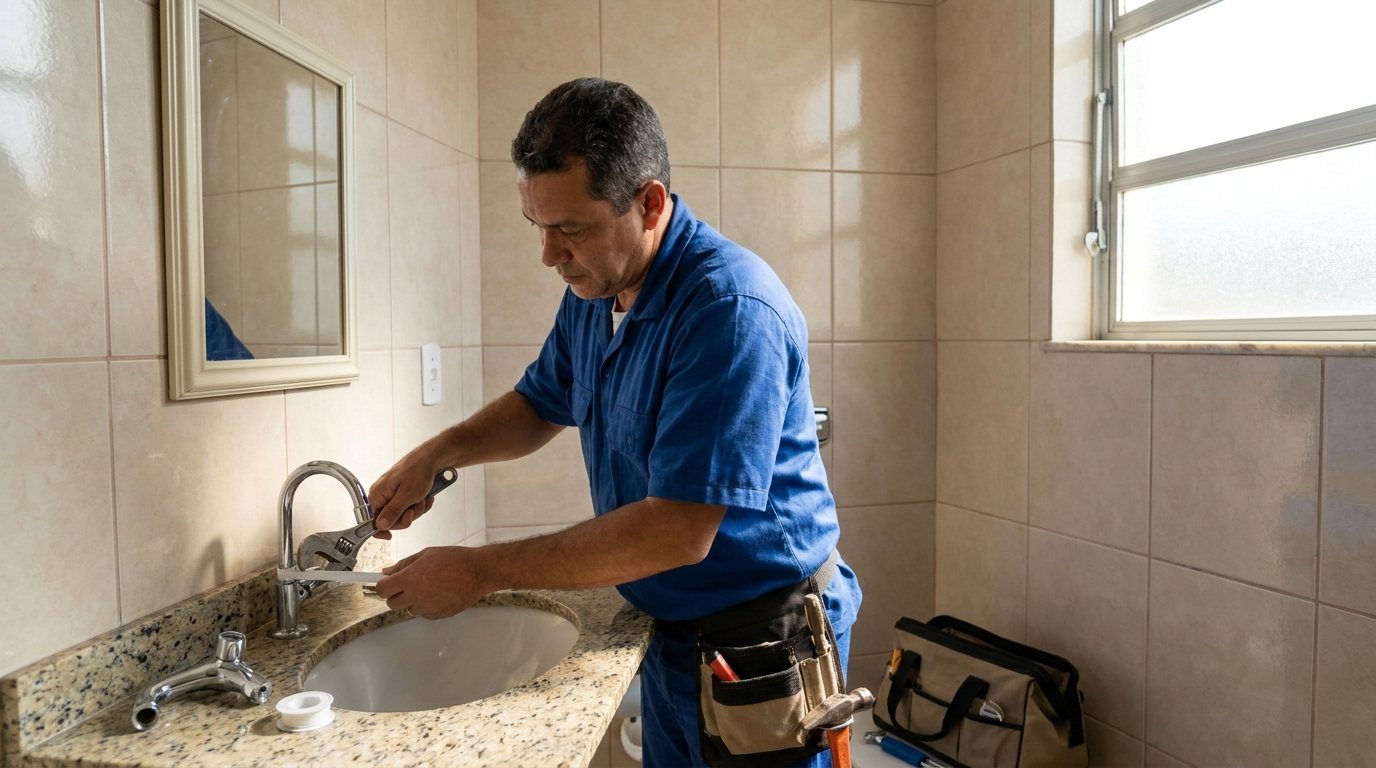 Instalação Hidráulica no Banheiro na Zona Sul de São Paulo‑SP