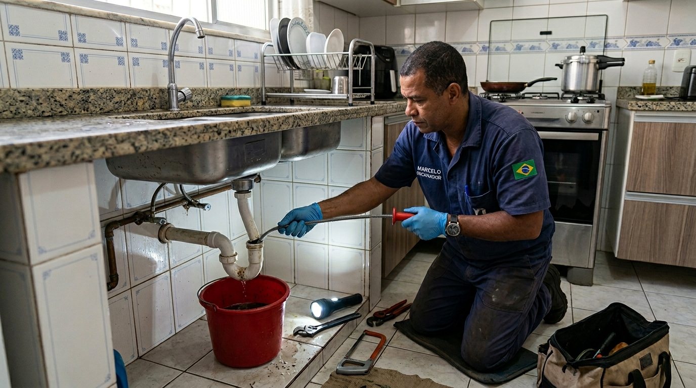 Ligação da Pia da Cozinha na Zona Sul de São Paulo‑SP