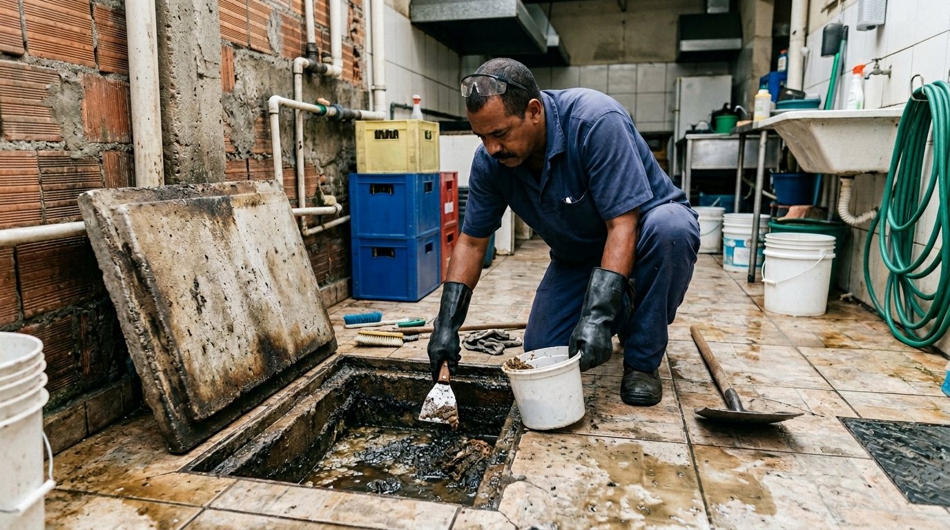 Limpeza de Caixa de Gordura Residencial na Zona Sul de São Paulo‑SP